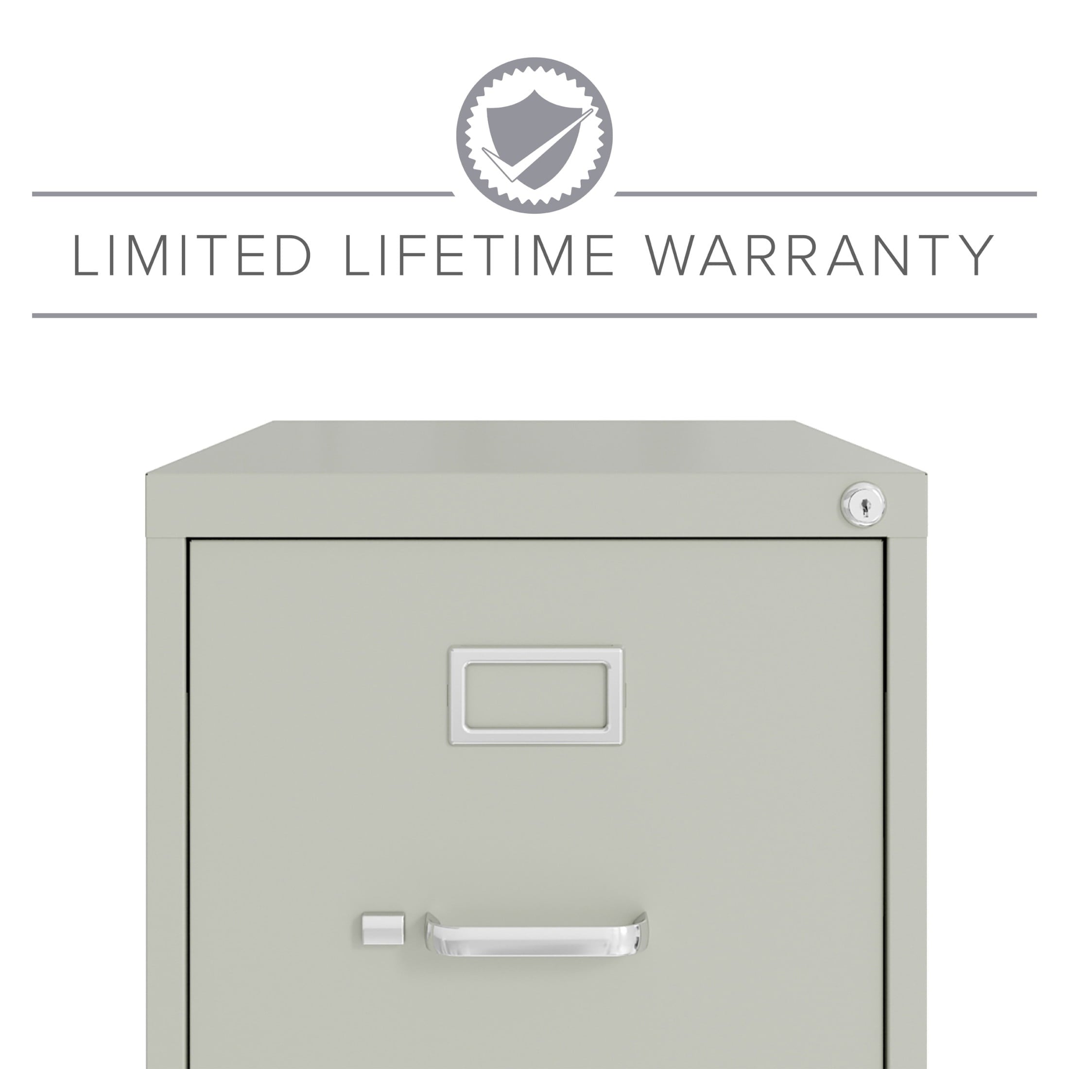 Hirsh 22" Deep 3 Drawer Letter Width Vertical File Cabinet, Commercial Grade, Gray