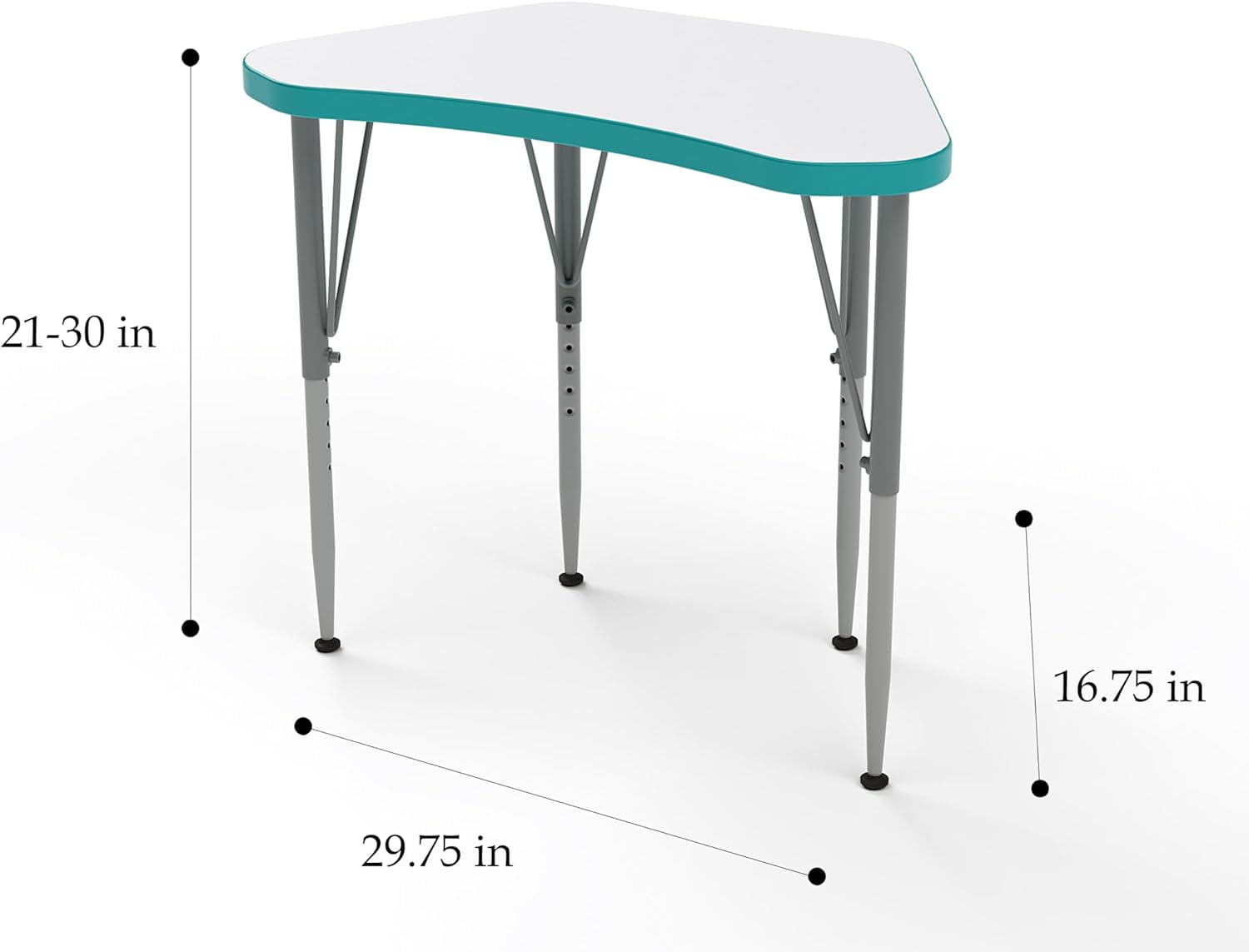 Tot Mate Versa Kid's Desk Adjustable Height Table, Modern School Desk, Maple, Tall, 21 - 30" H, Wing