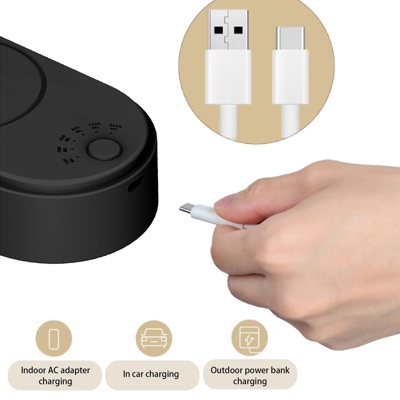 Tray Charging Pure Water,Automatic Touchless Water Dispenser Electric Bottleless Countertop