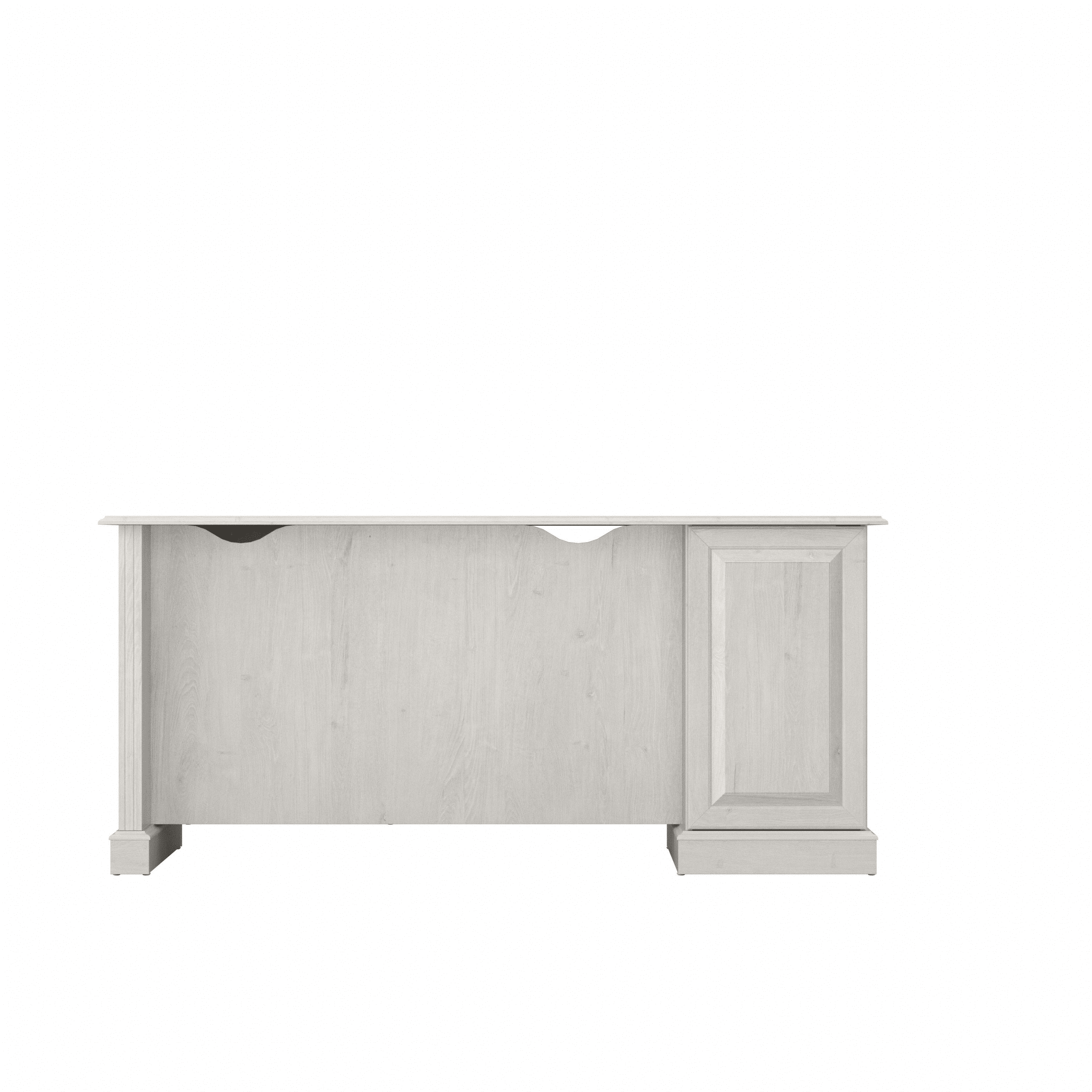 Bush Furniture Saratoga L Shaped Computer Desk with Drawers in Linen White Oak
