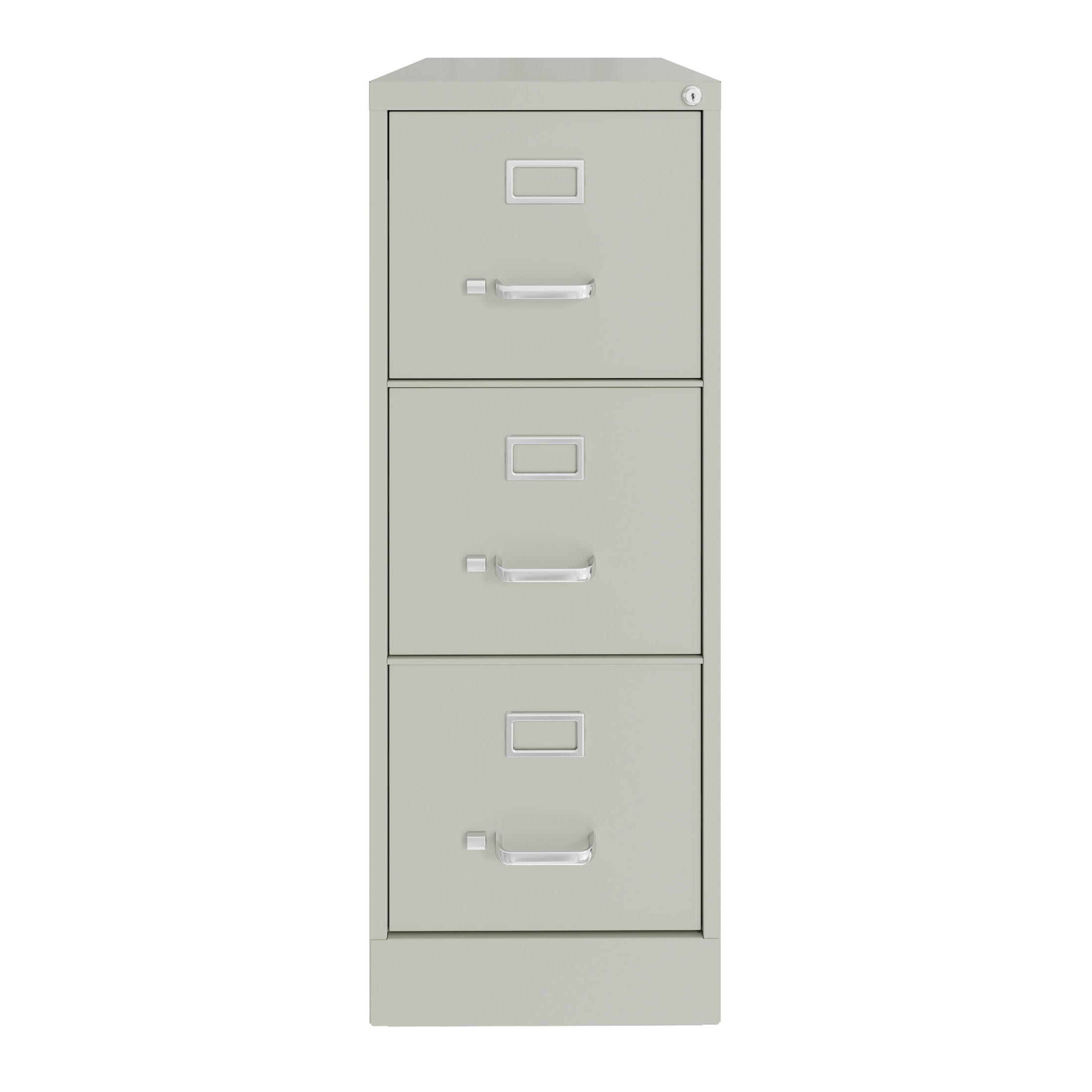 Hirsh 22" Deep 3 Drawer Letter Width Vertical File Cabinet, Commercial Grade, Gray