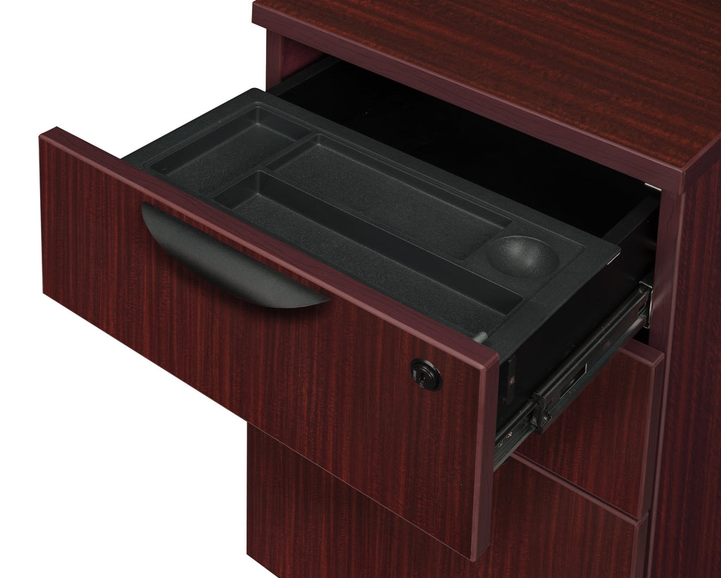 Regency Legacy Double Full Pedestal Reception Desk- Mahogany