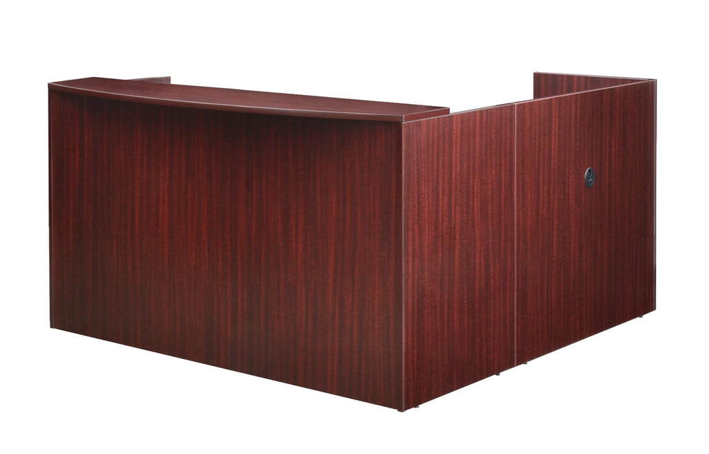 Regency Legacy Double Full Pedestal Reception Desk- Mahogany