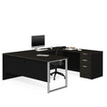 Bestar Pro Concept Plus U Desk in White and Deep Gray