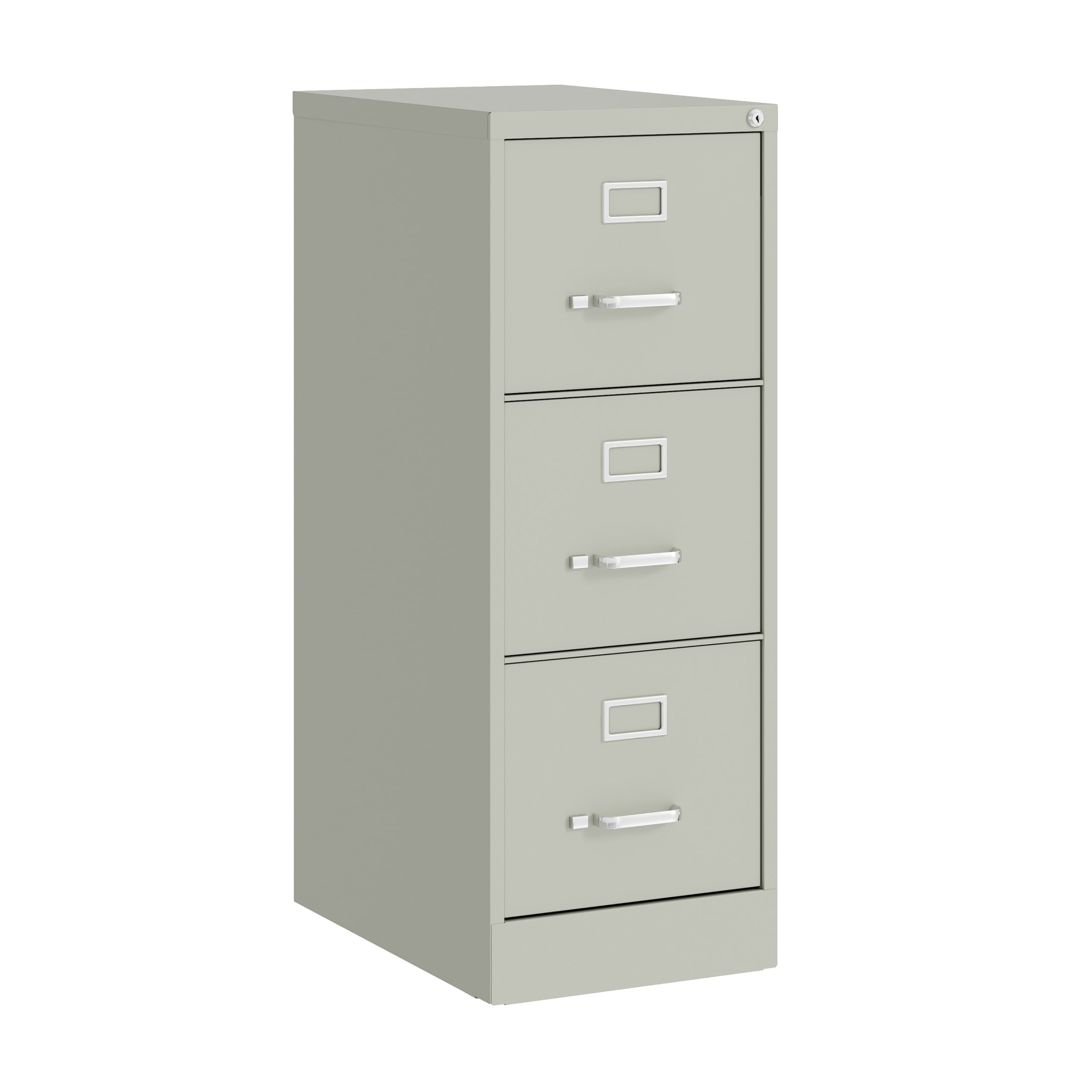 Hirsh 22" Deep 3 Drawer Letter Width Vertical File Cabinet, Commercial Grade, Gray