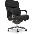 La-Z-Boy Sutherland Quilted Leather Executive Office Chair Black Bonded Leather