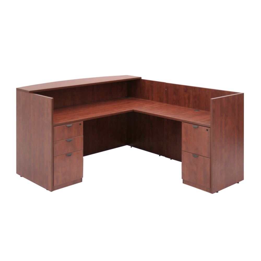 Regency Legacy Double Full Pedestal Reception Desk- Mahogany