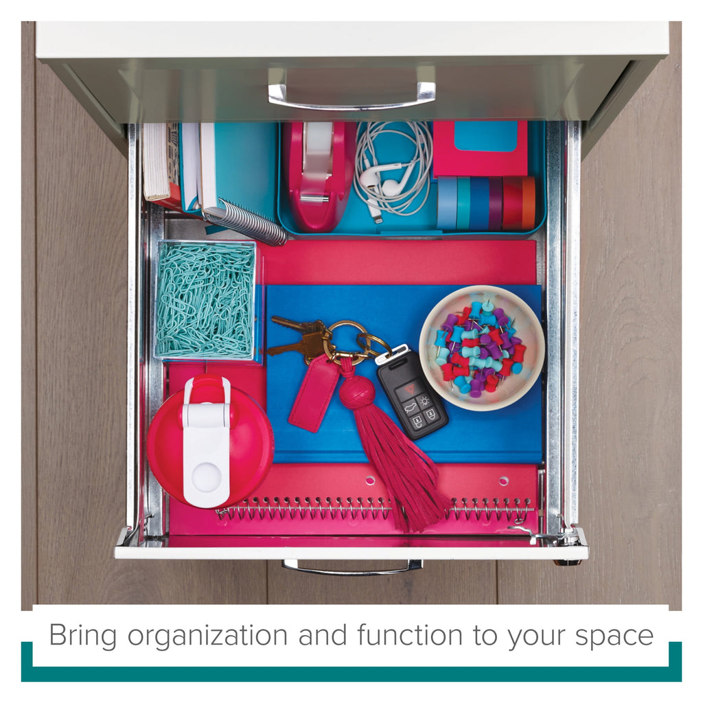 Space Solutions 18" Deep 2 Drawer Mobile Letter Width Vertical File Cabinet, White