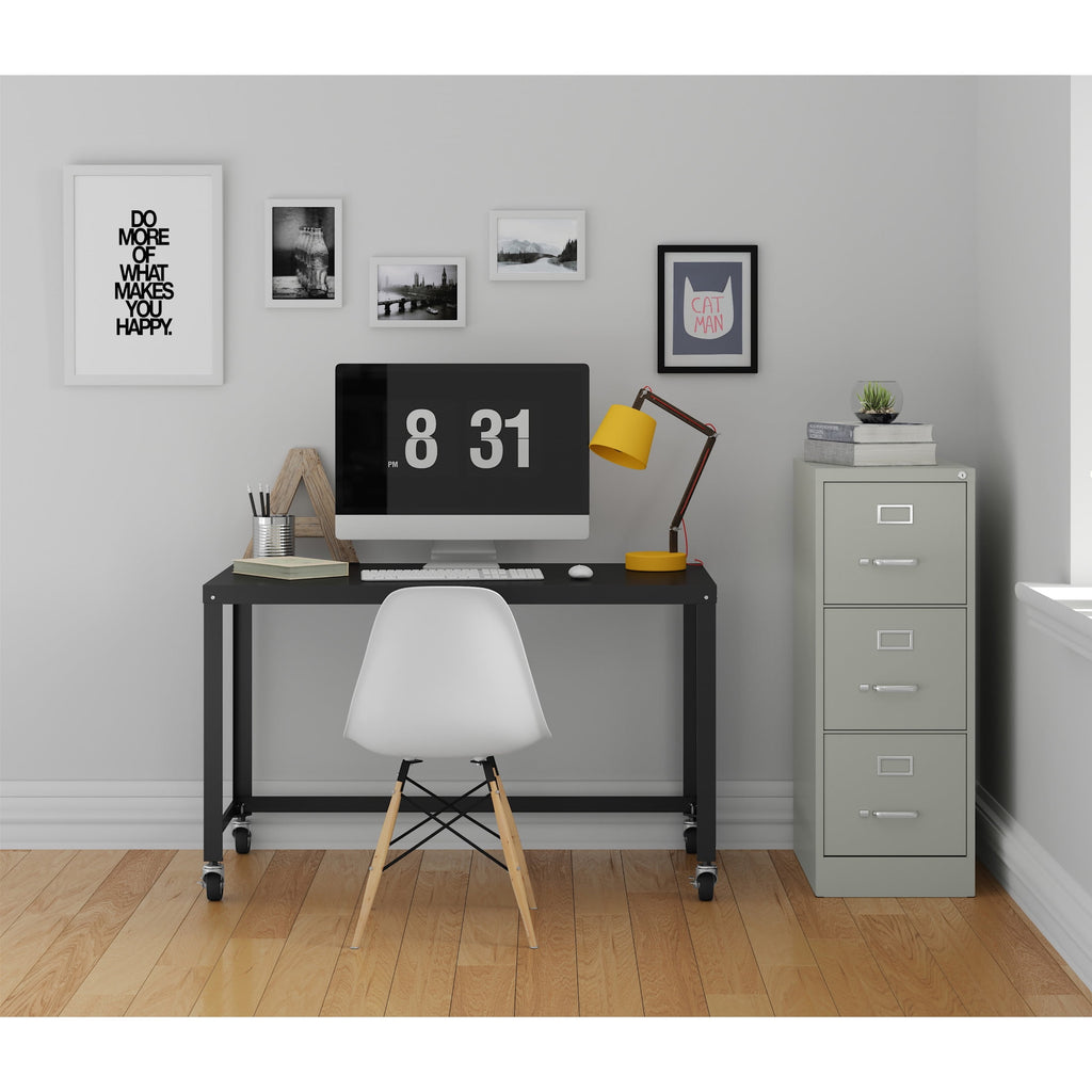 Hirsh 22" Deep 3 Drawer Letter Width Vertical File Cabinet, Commercial Grade, Gray