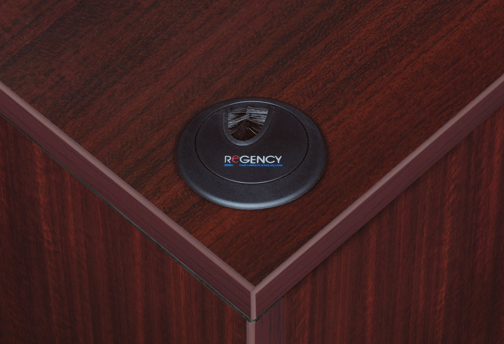 Regency Legacy Double Full Pedestal Reception Desk- Mahogany