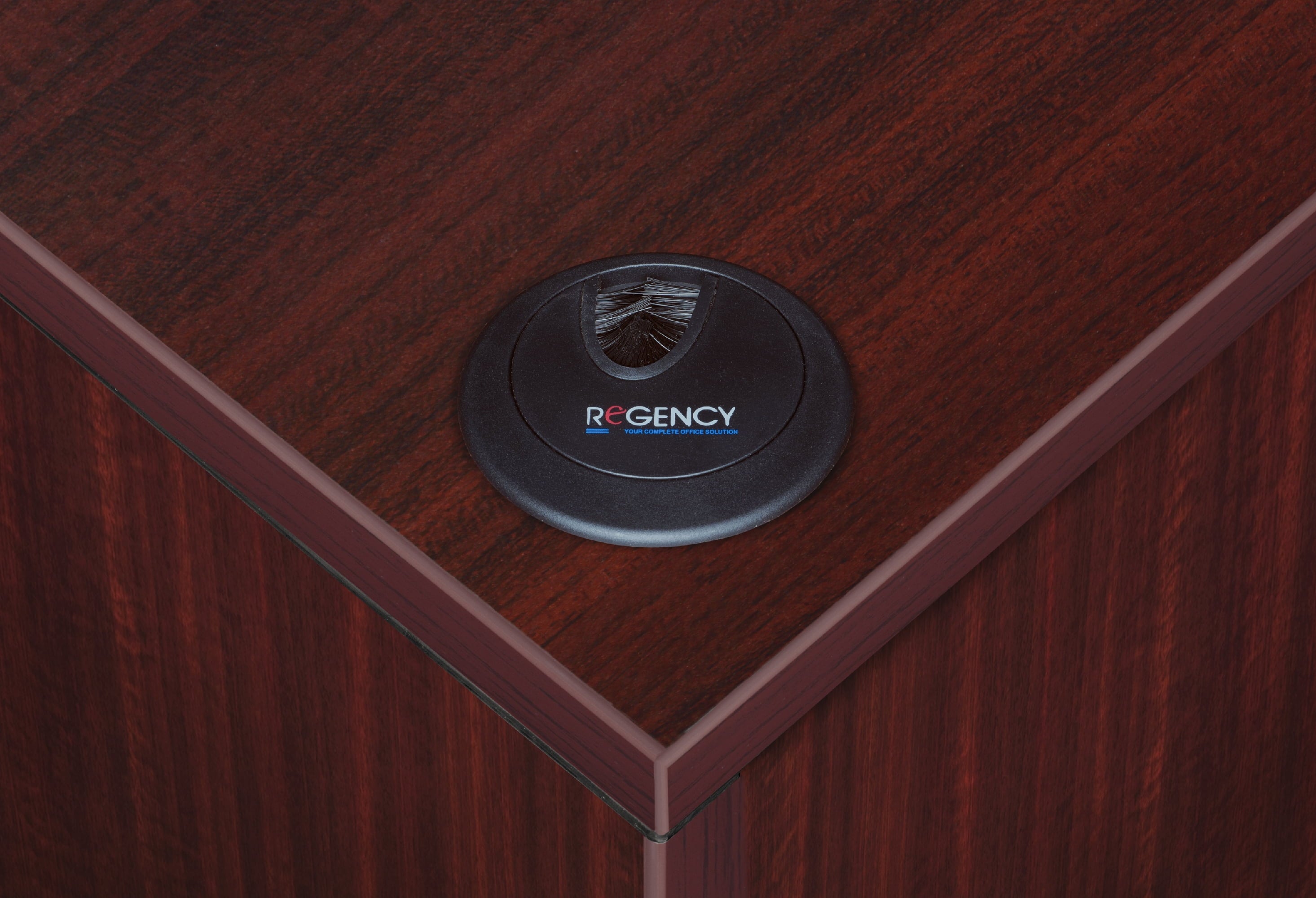 Regency Legacy Double Full Pedestal Reception Desk- Mahogany